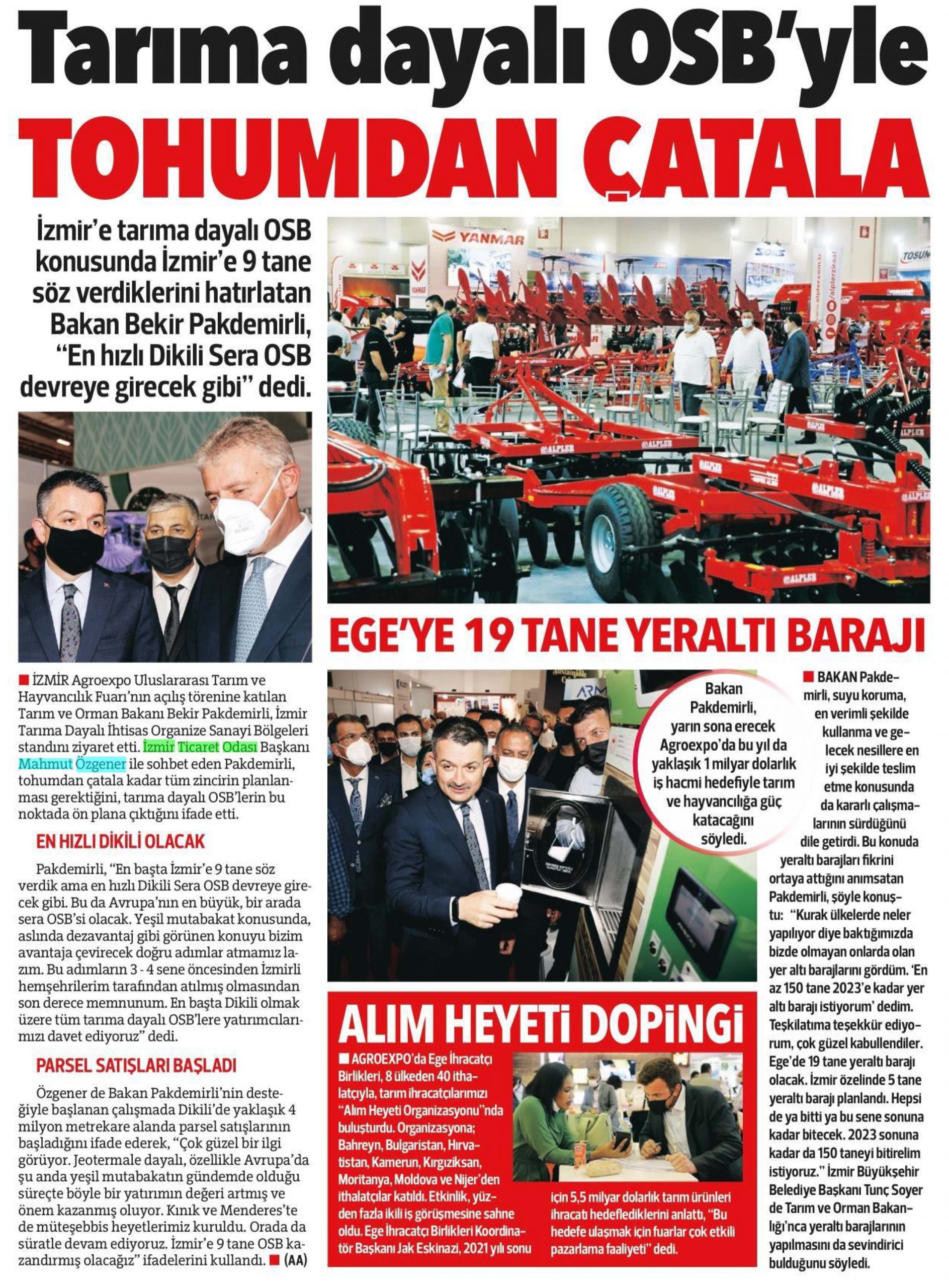 Hürriyet Gazetesi İzmir Ege - 26.06.2021